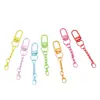 Llavero Tie-Dye Cadena Colgante Anilla Abierta Anillo de Clip para Llaves Colgante Tablero Tie-Dye DIY Materiales Accesorios