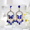 Brincos Luxuosos de Strass Totalmente Cravejados com um Design Extravagante e Sofisticado, Adequados para Eventos Noturnos e Casamentos, Apresentando Franjas de Alto Valor para Mulheres