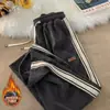Pantalones de pana gruesos con forro polar para otoño e invierno, pantalones deportivos modernos rectos holgados casuales para hombre, de venta transfronteriza