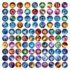 96 Folhas/120 Folhas de Ícones de Habilidade de Jogo King Avatar de Personagem Herói Adesivos Decorativos para Laptop Copo de Água