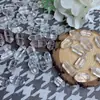 Cristal branco coluna hexagonal ponta dupla acessórios diy acessórios em estoque fornecimento vendas diretas da fábrica