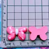 Color Brillante Puntos de Polka Corbata de Moño Pasador para el Cabello Cordón para el Cabello Taza de Agua Pasta Crema Adhesiva Hebilla de Zapato DIY Accesorios de Resina