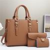 Bolso de Mano para Mujer con Patrón de Lichi Clásico de Comercio Exterior, Bolso de Mano de Alta Textura de Gran Capacidad, Bolso de Hombro Cruzado Elegante y de Moda