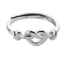 Anillo de amor con nudo doble de circón para novias, anillo de pareja, moda, simple, alta gama, diseño de nicho, joyería