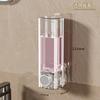 Dispensador de jabón con ventosa sin perforaciones, caja de gel de ducha, botella de gel de ducha, botella de desinfectante de manos montada en la pared, botella de champú prensado
