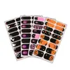 Filme para Decoração de Unhas de Halloween Zhengxiang Glow-in-the-Dark Transfronteiriço, Estilo Europeu e Americano Personalizado, Design de Aranha Escura, Adesivos de Unha Autoadesivos