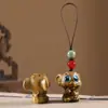 Sândalo Verde Doze Signos do Zodíaco Versão Desenho Animado Auspiciosa Pingente Chaveiro para Carro Corrente Universal para Celular