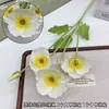 Amapola de Primavera 3D Simulada Flores Artificiales Arreglo de Piso para Bodas Salón de Bodas Flores Decorativas de Alta Gama Flores Artificiales de Plástico