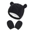 Gorro de Bebé Gorro de Punto 2020 Otoño e Invierno Set de Gorro y Guantes Forma Linda de Orejita Gorro de Bebé para Niño y Niña