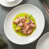 Prato Cerâmico Dehua Fábrica Prato Avançado Prato de Jantar Prato de Peixe Louça de Hotel Comercial Prato Bonito