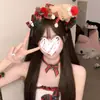 Lindo Oso Navideño Banda para el Cabello Adorno para la Cabeza Lazo Rojo Atmósfera Femenina Disfraz de Vacaciones Cos Accesorios para el Cabello para Fotos