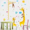 Xl8337 Adhesivos de Pared de Altura de Animales de Dibujos Animados Lindos Dormitorio Habitación Infantil Jardín de Infancia Medición Adhesivos de Pared de Altura