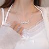 Nuevo collar de glicina de alta gama Zhao Yingzi con sonrisa y circonitas para mujer, accesorios de cadena de clavícula que combinan con todo.