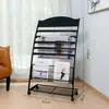 Clip para periódico estante para libros y periódicos pequeño revista promocional estante de piso almacenamiento estante simple oficina estante para periódicos