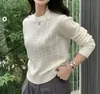 Camada base de tricô grosso de cashmere com gola redonda para o corpo todo 2026 Outono Inverno nova malharia cor sólida top para mulheres