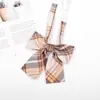 Jk Corbata Retro Marrón Estudiante Corbata Oscura Corbata a Cuadros Accesorios Corbata Rosa para Mujer Falda a Cuadros Jk Corbata Pequeña Caqui