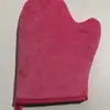 Guantes de Terciopelo Negro Manchado de Cuero Curtido de Doble Cara Resistentes a la Humedad Guantes Mousse Bronceador sin Sol para Spa