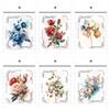 Serie vals de la temporada de flores del bosque antiguo transfronterizo flor retro DIY material de decoración de pegatinas para cuenta de mano 20
