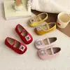 Zapatos de piel para niña 2026 primavera y otoño nuevos zapatos de ballet tipo princesa para niños mayores, zapatos sencillos de suela blanda negros