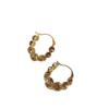 Pendientes de Aro con Circonita Retro Maillard para Mujer Estilo Nicho Otoño e Invierno 2024 Nuevos Pendientes de Estilo Caliente