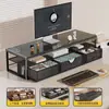 Soporte elevador para cajón de escritorio de monitor de computadora estante de almacenamiento de escritorio de oficina soporte organizador de escritorio