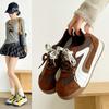 2025 Nuevos Zapatos Deportivos Blancos de Otoño para Mujer Malla Transpirable Tenis de Estudiante Zapatos Casuales Elevadores Insg20