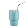 Amazon 3oz aço inoxidável mini palha vidro de vinho pequeno copo portátil do carro copo de camada dupla copo de garrafa térmica de pequena capacidade