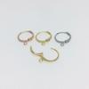 Fechos Redondos para Orelha Banhados a Ouro 14K, Fechos Franceses Fabricados na Coreia, Acessórios Versáteis para Brincos Artesanais DIY, Fechos Redondos Achados, Conserva a Cor