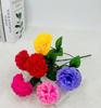 Flor Artificial 6 Cabezas Tallo Alto Lila Ramo de Tallo Único para Mesa de Sala de Estar, Flores Secas Artificiales para Decoración de Sala de Estar