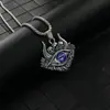 Ojo de Demonio Dominante Satanás Terremoto Cuerno de Fantasma Collar Hermandad Personalidad de Moda Hip Hop Versátil Colgante Cadena para Suéter