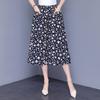 Pantalones anchos de algodón seda de verano para mujer, culottes holgados tipo mom de talla grande para mediana edad y ancianas, pantalones florales de algodón artificial, pantalones capri, falda