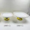 Prato Quadrado para Café da Manhã, Sobremesas, Lanches, Prato de Frutas, Prato de Frutas de Luxo Conveniente de Alta Qualidade para Casa, Prato de Doces, Louça
