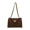 Bolsa de Ombro Elegante da Moda Pequena Estilo Fragrância Bolsa de Corrente Xadrez Design de Nicho Tendência Bolsa Transversal Bolsinha Casual Simples