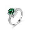 Anillo de plata de ley S925 con moissanita de doble capa, anillo de platino chapado en circonita, estilo europeo y americano, gran oferta.