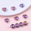 Cuentas de Cristal con Recubrimiento de Color Corazón de Melocotón de 10 mm Cuentas Sueltas para DIY Collar Pulsera Joyería para Orejas Fabricante Venta Directa al por Mayor