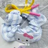 Goma para el pelo de gatito con lazo de dibujos animados para niñas, Dulce accesorio para el pelo para moños, Goma elástica