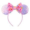 Acessórios de cabelo do Mickey transfronteiriços bordado lantejoulas laço faixa de cabeça de festa faixa de cabeça de parque de diversões férias acessórios de cabelo infantis pronta entrega