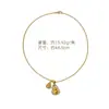 Collar brújula de mortero valiente en oro antiguo y oro del mismo estilo de Wei Xue, cadena de clavícula simple de alta gama, moda exquisita, para mujer