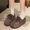 Zapatos Birkenstock de Mujer para Aumentar la Altura, Nuevo Modelo Otoño 2026, Versátiles de Plataforma con Suela Gruesa, de Encaje, Uso Bidireccional, Casual Retro, Zapatos Individuales