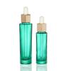 50ml, 30ml hexagonal garrafa de óleo refinado cabeça de plástico gotejamento irrigação essência garrafa de líquido cru sub-garrafa garrafa de vidro cosmético