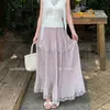 Saia Ls Elegante e Fashion de Cor Sólida com Barra Flare Emagrecedora Guangzhou Shisanxing 2026 Novo Estilo de Verão Saia 23236