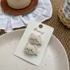 Osito de Peluche de Dibujos Animados Lindo Pin BB Diadema para Niños Accesorios para el Cabello Lindos de Invierno para Niñas Banda de Goma para el Cabello que No Daña Pinza para el Cabello