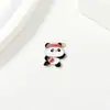 Insignia de Pin Metálico de Tenis de Mesa Panda Lindo de Dibujos Animados Broche Versátil Personalizado Accesorios para Mochila Escolar Ropa Pequeños Regalos
