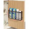 Estante de almacenamiento para puerta de armario Estante de almacenamiento de plástico para película adherente de pared para cocina Almacenamiento interior para puerta de armario Estante de almacenamiento para condimentos