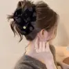 Elegante pinza grande para el pelo para mujer, nuevo pinza de tiburón de felpa 2026, pinza para el pelo de la parte trasera de la cabeza, accesorio para peinar el pelo