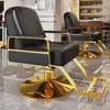 Silla de Salón Reclinable con Altura Ajustable para Cortes de Cabello, Giratoria y Adecuada para Teñido de Cabello, Hecha de Acero Inoxidable