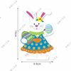Novo em estoque Atacado Artesanato de Madeira Pingente Criativo Páscoa Desenho Animado Casa Decorações Ornamentos de Madeira Pingente