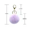 Llavero colgante de bola de peluche de 8 cm de imitación de piel de conejo Rex, accesorios de joyería para ropa y equipaje transfronterizos