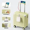 Maleta pequeña de 20 pulgadas para llevar en cabina, pequeña de 18, para viajes cortos, con asa extensible, funda de piel, femenina, nueva 2025, mini, apta para avión