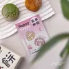 Design de Cartão de Saudação do Festival do Meio do Outono Cartão com Instruções para Comer Bolo da Lua Bolo da Lua Crocante com Gema de Ovo Cartão de Lembrete Quente Impressão de Cartão